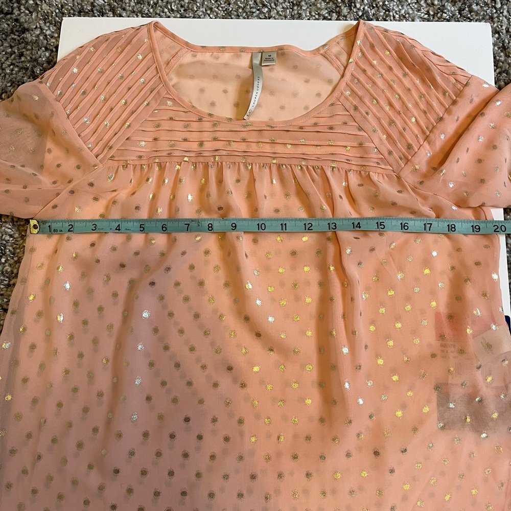 Peach with gold dots blouse